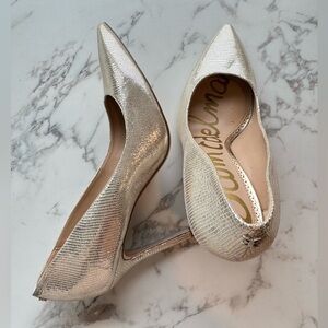 Sam Edelman Metallic Gold Heels